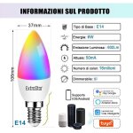 Ampoule connecte - extrastar - e14 - 6w - compatible alexa / google home - multicolore & dimmable