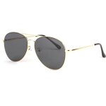 - eye wear - lunettes soleil aviateur noire doree flying - noir