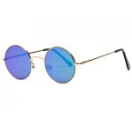 - eye wear - lunettes de soleil miroir rondes bleues homme et femme ocky - bleu