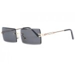 - eye wear - lunette soleil perc�es noires monture argent homme et femme backy - noir