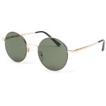 - eye wear - lunette de soleil ronde dore et grise obladi - gris