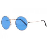 - eye wear - petites lunettes soleil bleues rondes tendance beatly - bleu