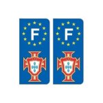 F fpf dor� portugal foot autocollant plaque - angles : arrondis