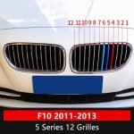 Pour f10 2011 - 2013 - 3pcs calandre bande pour bmw s�rie 5 gt gt5 voiture de course garniture clip stickers ...