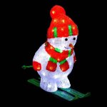Bonhomme de neige lumineux extérieur h44cm 60 led + transfo feeric lights & christmas Bonhomme de neige lumineux extérieur h44cm 60 led + transfo feeric lights & christmas