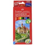 Crayons de couleur - faber castell - 120112 - pack de 12 - cologique - bois fsc