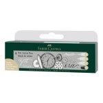 Feutre pitt - faber - castell - 4 feutres - noir et blanc - résistant à leau - indélébile Feutre pitt - faber - castell - 4 feutres - noir et blanc - résistant à leau - indélébile