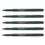 Faber - castell lot de 5 stylos feutre extra - fin finepen 1511 04 mm noir