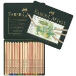 Crayons pastel pitt - faber - castell - bote mtal 24 - couleurs vives - rsistance optimale  la lumire ...