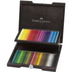 Coffret de 72 crayons de couleur polychromos - faber - castell - bois et mtal - pointe en mine