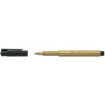Feutre - faber - castell - pitt m - couleur or - encre de chine - rsistant  leau