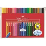 Feutres - faber - castell - pochette 20 - grip colour - pointe fine - multicolore