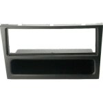 Facade autoradio 1din - opel - combo c / corsa c / meriva - vide - poche - anthracite - rubber - touch ...