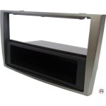 Faade autoradio 2 et 1din peugeot 308 et 308cc ap07 - argent - avec vide poche