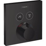 Faade encastre pour robinet de douche - hansgrohe - showerselect - noir mat - thermostatique - mural ...
