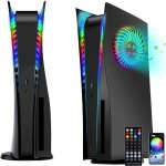 Fa�ade ps5 console playstation 5 couvre les plaques de version disque avec kit de lumi�res led rvb - ...
