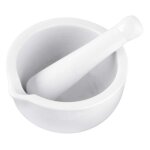 Pilon mortier - fackelmann - 45442 - porcelaine - 12x65cm - 2 pices