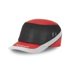 Facom casquette de protection homme - baseball - rouge noir gris blanc - visire arrondie
