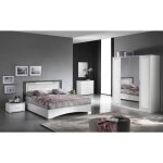 Fadily - chambre compl�te 160x200 avec armoire 4 portes