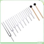 Fafeicy ensemble de diapasons ensemble de 9 diapasons professionnels en alliage daluminium diapasons ...