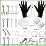 Fafeicy ensemble doutils de per�age de 47 pi�ces kit doutils de per�age en acier inoxydable 47 pi�ces ...