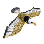 Fafeicy pouvantail lumineux oiseaux avec musique - repulsif oiseaux suspendu