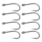 Fafeicy hameon de pche lot de 50 hameons de pche pour hameon en acier  haute teneur en carbone ...
