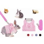 Laisse de harnais de lapin - fafeicy - réglable - doux - léger - pour petits animaux Laisse de harnais de lapin - fafeicy - réglable - doux - léger - pour petits animaux