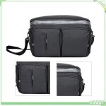 Fafeicy sac de poussette pour b�b� (noir) sac � langer pour poussette de b�b� multi - poches fermeture ...