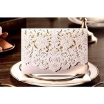 Faire - part de mariage chic en dentelle crème x 10 Faire - part de mariage chic en dentelle crème x 10