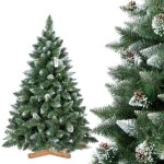 Fairytrees sapin de nol artificiel 150cm arbre de nol avec support en bois pin enneig blanc naturel ...