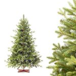 Fairytrees sapin de nol artificiel 150 cm bavire premium lments mouls par injection avec support ...
