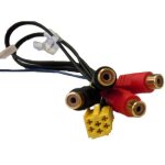 Faisceau autoradio - origine - mini iso jaune - vers rca ampli - universel - voiture