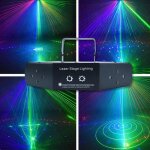 Le faisceau de lignes de laser de rvb de 6 lentilles scanne avec des modles dmx dj barre de danse