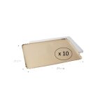 Faistongateau - lot de 10 plateaux traiteur - longueur x largeur : 28 cm x 19 cm couleur or