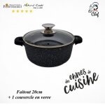 Faitout 20cm - volksuchen klaus - antiadh�sif - couvercle en verre - compatible induction