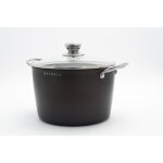 Faitout 24 cm + couvercle verre black edition