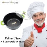 Faitout - 28cm - 45 litres - antiadh�sif - pierre granit� c�ramique - espace cuisine professionnel