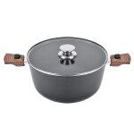 Faitout antiadhsif 28cm lgende avec couvercle en verre inclus et poignes amovibles - faitout 63l durandal ...
