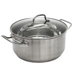 Faitout avec couvercle en verre inox 28cm argent Faitout avec couvercle en verre inox 28cm argent