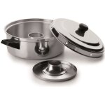 Faitout four - ibili - 32 cm - aluminium poli - anses bakelites - couvercle aluminium