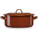 Faitout � induction 26cm marmite 55 l avec couvercle acier �maill� tous feux briebe terra 02120