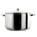 Faitout en inox induction 10l argent