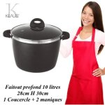 Faitout - klaus - 28cm - 10l - antiadh�sif - rev�tement pierre