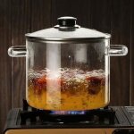 Faitout - marmite oemg pot en verre binaural de grande capacit� avec couvercle marmite � soupe r�sistantes ...