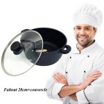 Faitout - natural cook professionnel - 28 cm - antiadh�sif - pierre granit� c�ramique