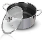 Faitout - royal swiss - faitout inox triply 28 cm - nid dabeille antiadh�sif - tous feux induction - ...