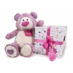 Famosa - ours happy moment 54 cm et paquet cadeau - peluche