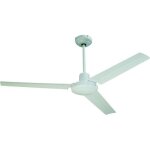 Farelek - seychelles  122 cm - ventilateur de plafond rversible - 3 pales mtal laques blanc - 112416 ...
