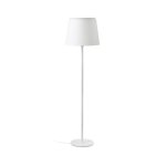 Faro savoy - lampadaire abat - jour tappered rond blanc e27